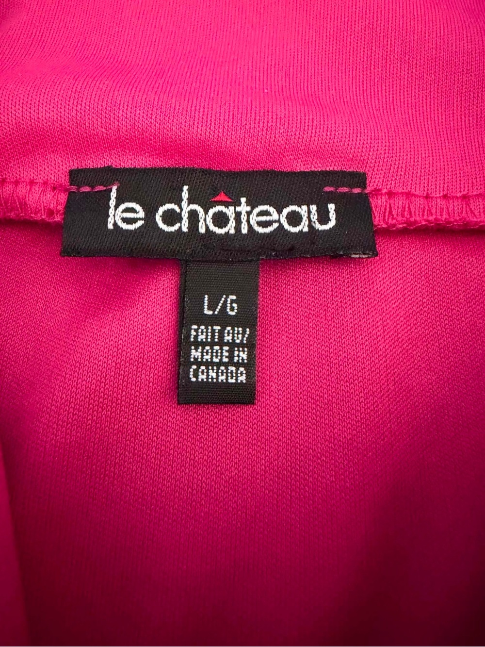 Le Chateau Fuchsia Gathered Waist Sleeveless Dress Wedding Cocktail Party Barbie - Picture 3 of 5